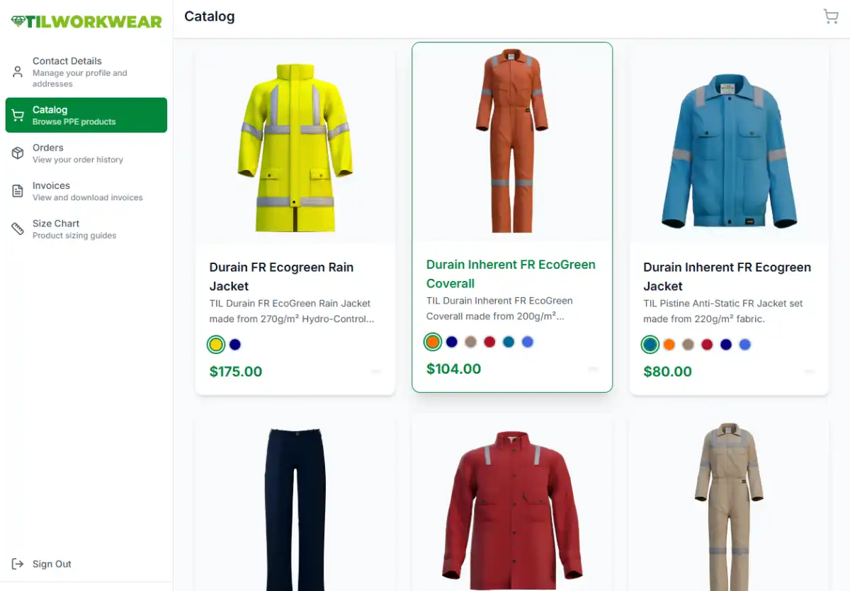 TIL Workwear: Distributors Portal & Admin Panel
